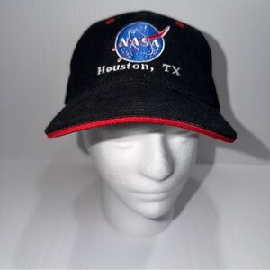 NASA Houston TX Baseball Hat W /  Space Logo Embroidered Adjustable Cap